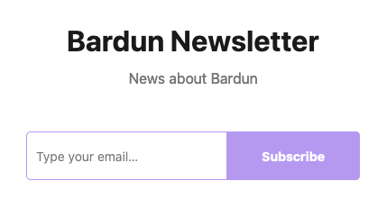 Bardun Newsletter